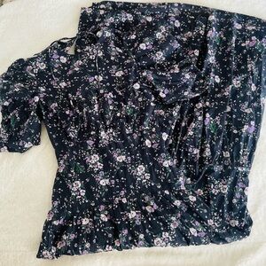 Cottage Core Asos Purple Floral Button
Up Dress